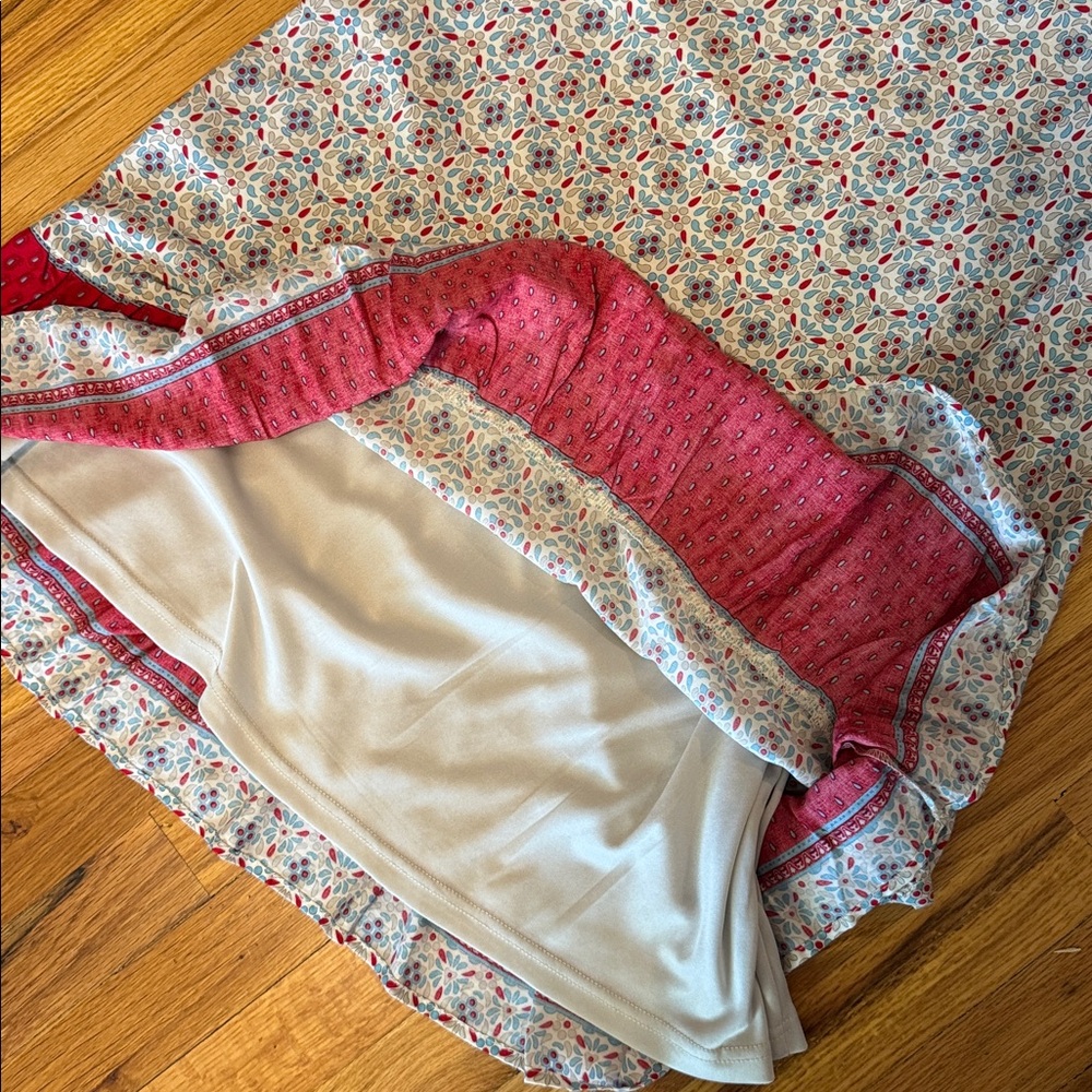 Doe & Rae Blue, white and Red Patterned Sundress size large - Picture 12 of 14